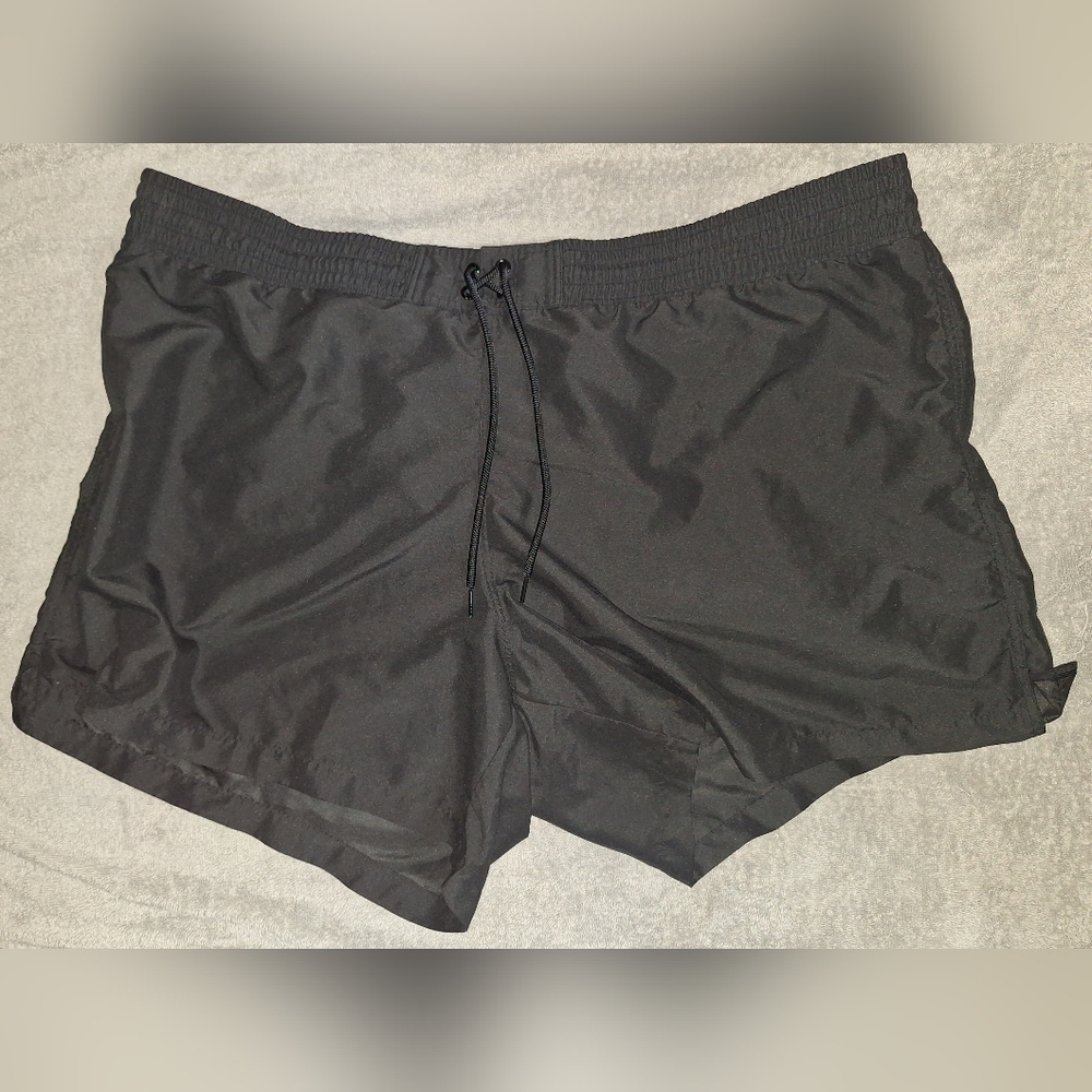 Black Plus Size Swim Shorts